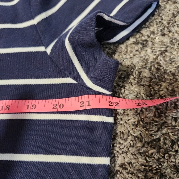 Tommy Hilfiger Blue Striped Layered Polo Size XL Anchor - Picture 14 of 16